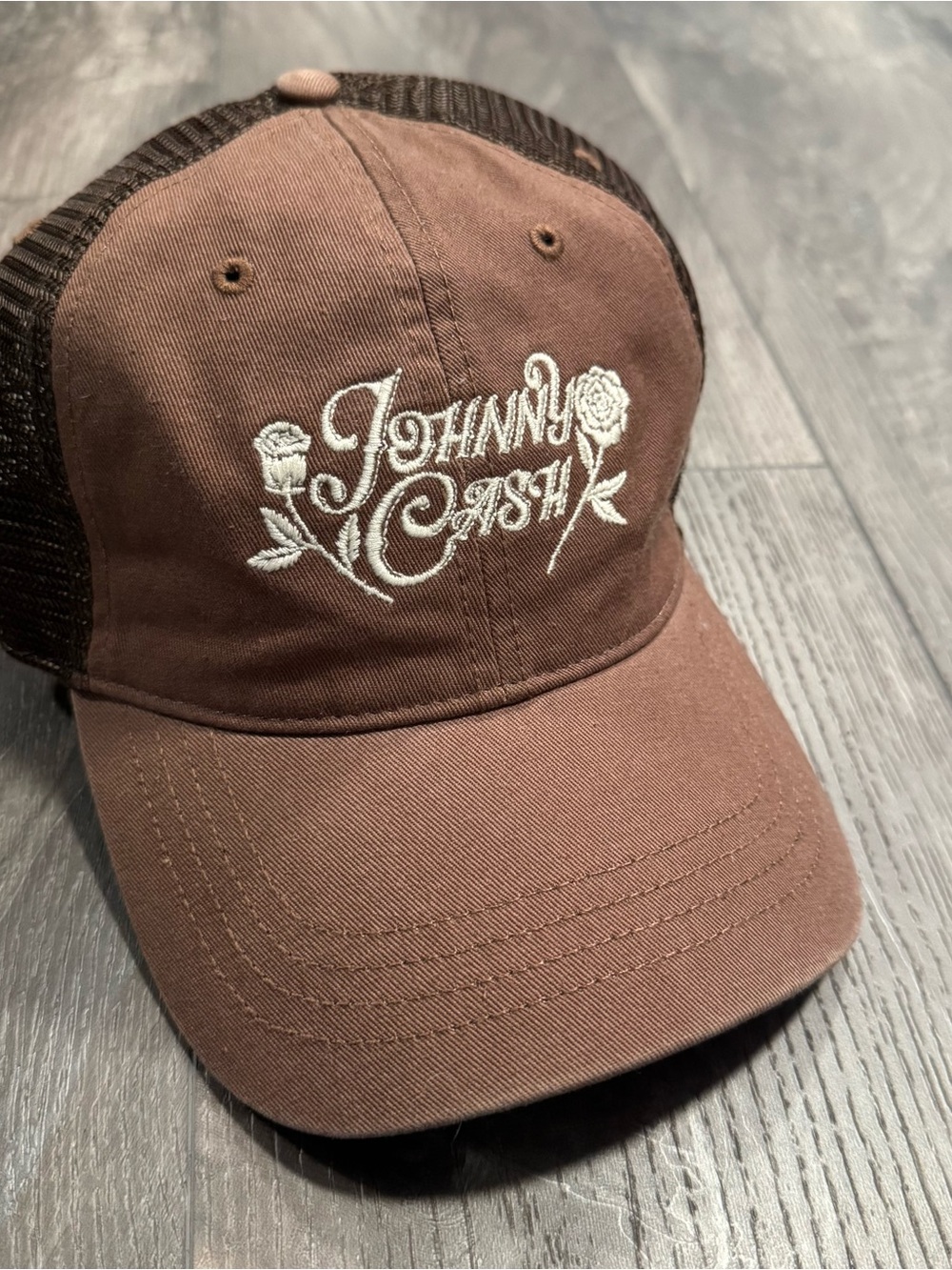 American Eagle Johnny Cash Brown Baseball Cap Hat Circa 2022 Adjustable